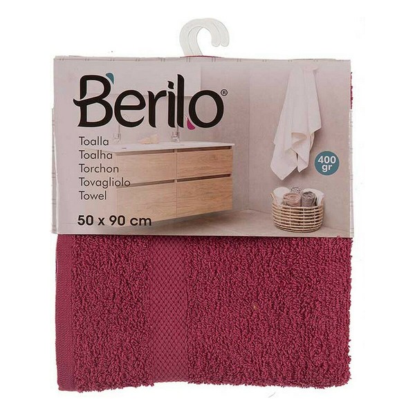 Банное полотенце Berilo Тёмно Бордовый 80 % хлопок 20 % полиэстер 50 x 0,5 x 90 cm 25 x 3 x 22 cm (6 штук)