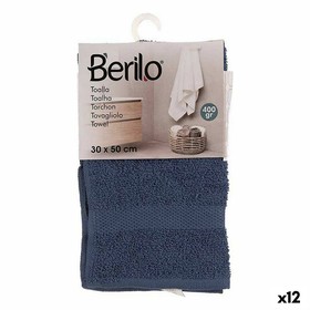 Kylpypyyhe Berilo Sininen 80 % puuvillaa 20 % Polyesteri 30 x 0,5 x 50 cm 25 x 1,5 x 15 cm (12 osaa)