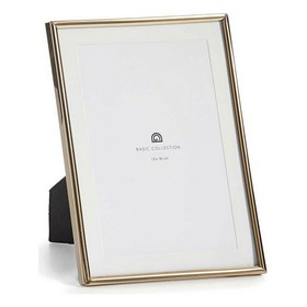 Photo frame Gift Decor Golden Crystal Steel (12 Units)