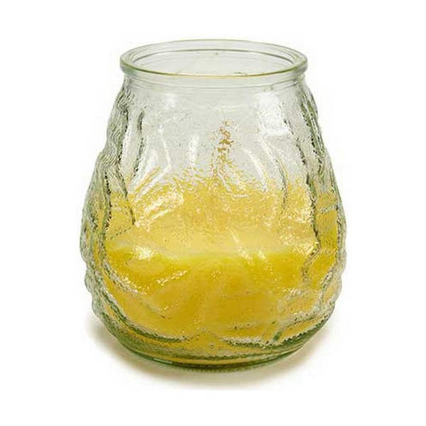 Scented Candle Ibergarden Yellow Transparent Glass Paraffin Citronela 9 x 10 x 9 cm 9 x 9,5 x 9 cm (6 Units)