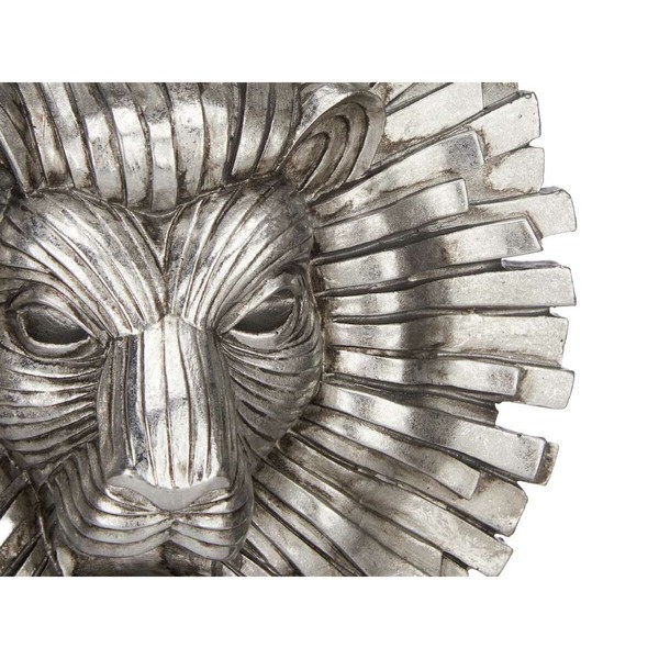 Decorative Figure Gift Decor Silver Lion 28 x 38,5 x 11,5 cm (4 Units)