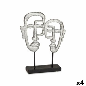 Dekoratīvās figūriņas Gift Decor Sudrabains Sudrabs Seja 27 x 32,5 x 10,5 cm (4 gb.)