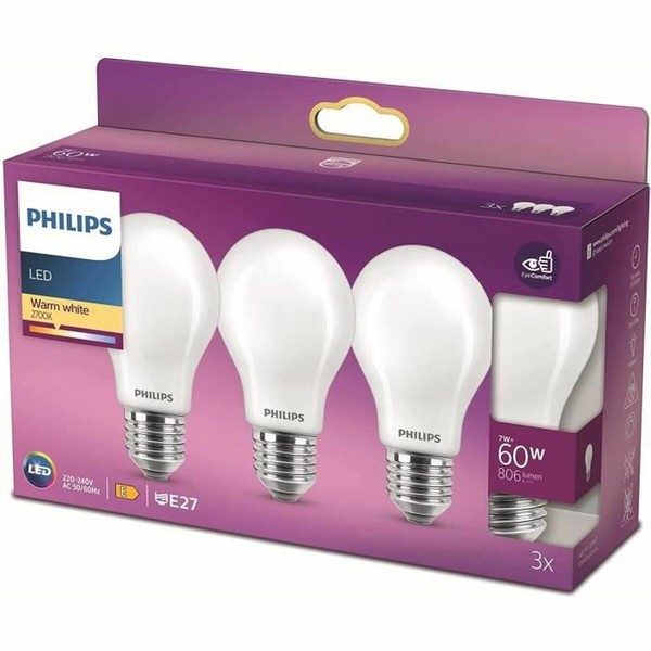 LED lukturis Philips Bombilla E 7 W 60 W 806 lm (2700k)