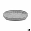 Flower Pot Dish Ibergarden Grey Cement With relief 28 x 4 x 23 cm (6 Units)