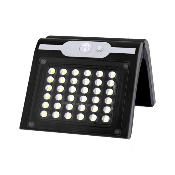 Sienas gaisma EDM 31847 Melns 2 W 220 lm Kustības Sensors Solārais (6500 K)