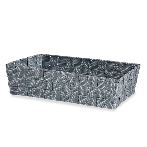 Multi-purpose basket Kipit Grey Polyester Cloth Braiding 3,8 L (18 Units)
