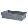 Multi-purpose basket Kipit Grey Polyester Cloth Braiding 3,8 L (18 Units)