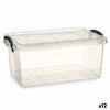 Storage Box with Lid Kipit Transparent Plastic 13,7 L (12 Units)