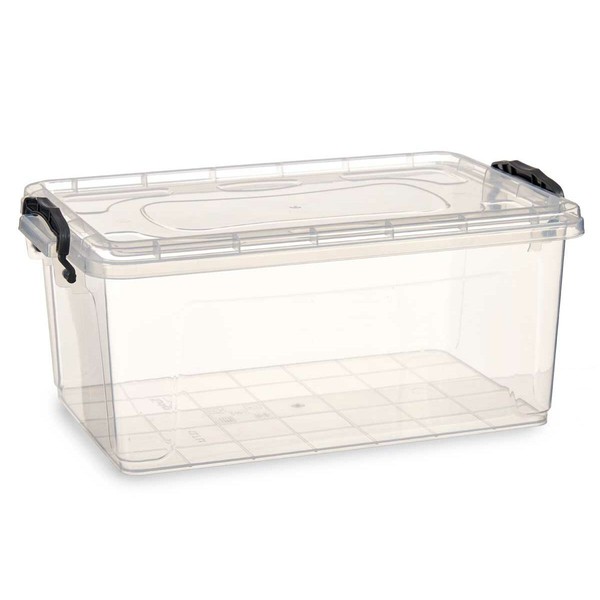 Storage Box with Lid Kipit Transparent Plastic 13,7 L (12 Units)