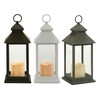 LED laterna Gift Decor Balts Melns Stikls Plastmasa 13,5 x 34,5 x 13,5 cm (12 gb.)