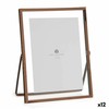 Photo frame Gift Decor Copper Metal Glass Plastic (12 Units)