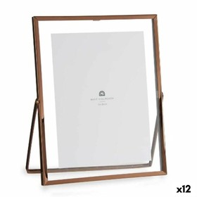 Photo frame Gift Decor Copper Metal Glass Plastic (12 Units)