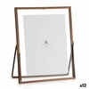 Photo frame Gift Decor Copper Metal Glass Plastic (12 Units)