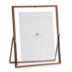 Photo frame Gift Decor Copper Metal Glass Plastic (12 Units)