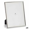 Photo frame Gift Decor Silver Crystal Steel (12 Units)