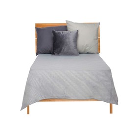 Bedspread (quilt) Gift Decor Grey 180 x 260 cm (4 Units)