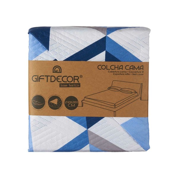 Keičiama lovatiesė Gift Decor Mėlyna Balta 240 x 260 cm 260 x 0,3 x 240 cm (6 vnt.)