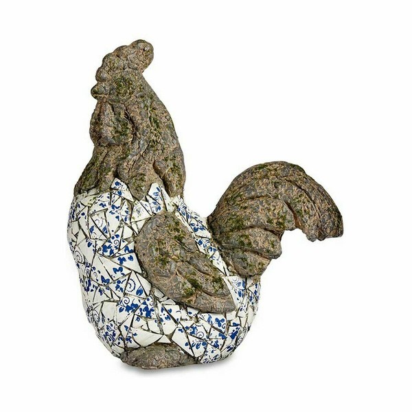 Koristeellinen puutarhahahmo Ibergarden Polyresiini Kukko 22,5 x 46 x 41,5 cm (2 osaa)