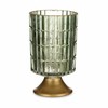 LED žibintas Gift Decor Žalia Auksinis stiklas 10,7 x 18 x 10,7 cm (6 vnt.)