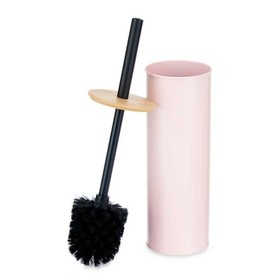 Tualetes Birste Berilo Rozā Metāls Bambuss Plastmasa 9,5 X 27 X 9,5 cm (6 gb.)