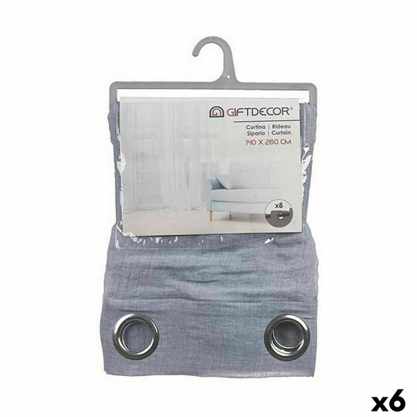 Verho Gift Decor Sininen 140 x 0,1 x 260 cm (6 osaa)