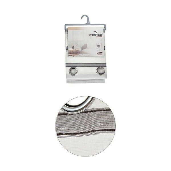 Curtain Gift Decor Grey 140 x 0,1 x 260 cm Stripes (6 Units)