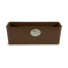Balkona Puķu Kaste Stefanplast Brūns Plastmasa 18 x 16 x 48,5 cm 49 x 16 x 18 cm (12 gb.)