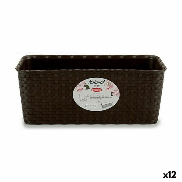 Balkona Puķu Kaste Stefanplast Plastmasa 13 x 11 x 28,5 cm 28,5 x 11 x 13 cm (12 gb.)