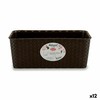 Balkona Puķu Kaste Stefanplast Plastmasa 13 x 11 x 28,5 cm 28,5 x 11 x 13 cm (12 gb.)