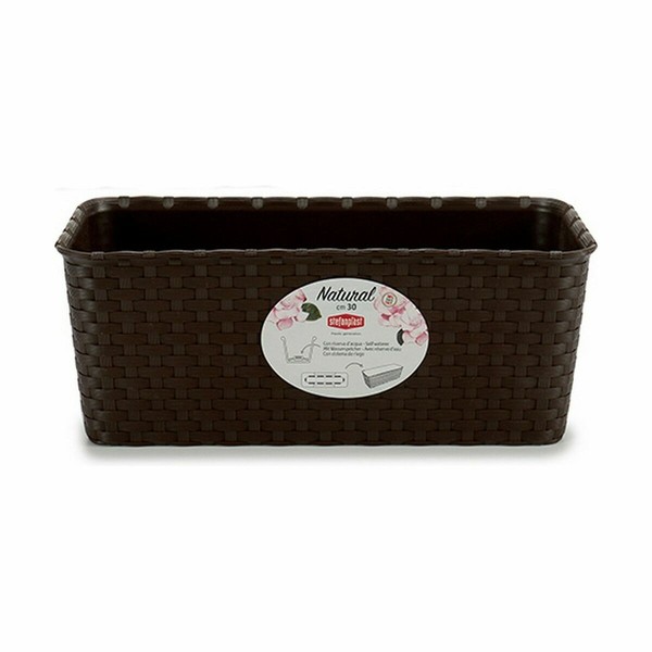 Balkona Puķu Kaste Stefanplast Plastmasa 13 x 11 x 28,5 cm 28,5 x 11 x 13 cm (12 gb.)