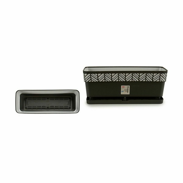 Balkona Puķu Kaste Stefanplast Orfeo Antracīts Plastmasa 18 x 17 x 49,5 cm (12 gb.)