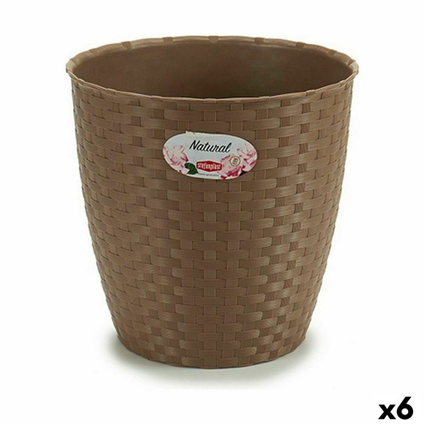 stādītājs Stefanplast Brūns Plastmasa 24 x 22,5 x 24 cm (6 gb.)