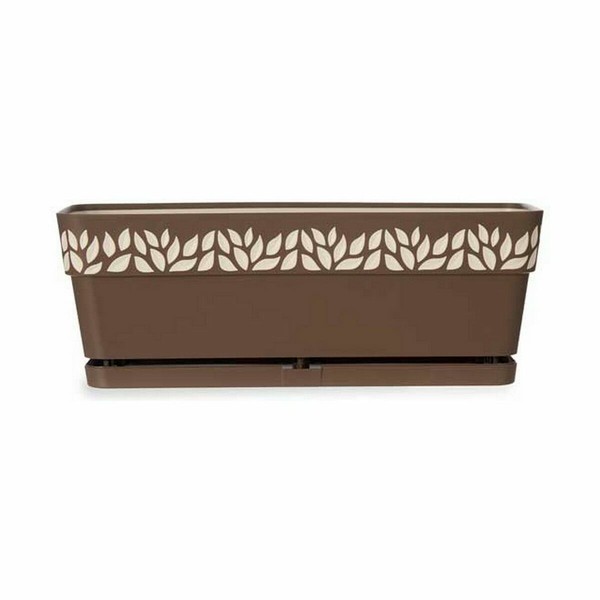Planter Stefanplast Cloe Brown Plastic 49,5 x 17 x 19 cm (12 Units)