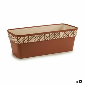 Balkona Puķu Kaste Stefanplast Orfeo Terakota Plastmasa 18 x 17 x 49 cm (12 gb.)