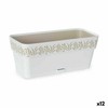 Kukkalaatikko Stefanplast Gaia Valkoinen Muovinen 13,3 x 12,3 x 29,3 cm (12 osaa)