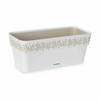 Balkona Puķu Kaste Stefanplast Gaia Balts Plastmasa 13,3 x 12,3 x 29,3 cm (12 gb.)