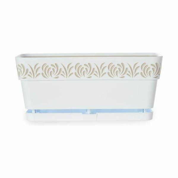 Balkona Puķu Kaste Stefanplast Gaia Balts Plastmasa 13,3 x 12,3 x 29,3 cm (12 gb.)