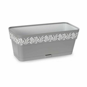 Balkona Puķu Kaste Stefanplast Gaia Pelēks Plastmasa 13,3 x 12,3 x 29,3 cm (12 gb.)