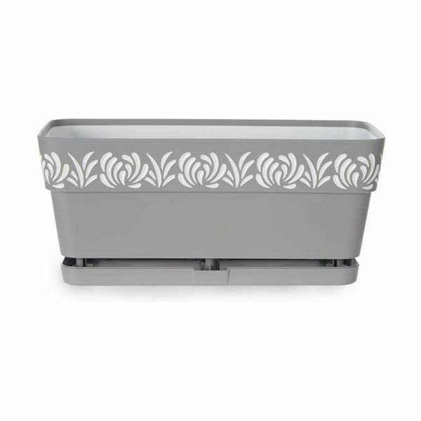 Planter Stefanplast Gaia Grey Plastic 13,3 x 12,3 x 29,3 cm (12 Units)