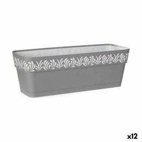 Balkona Puķu Kaste Stefanplast Gaia Pelēks Plastmasa 49,5 x 17 x 19 cm (12 gb.)