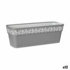 Balkona Puķu Kaste Stefanplast Gaia Pelēks Plastmasa 49,5 x 17 x 19 cm (12 gb.)