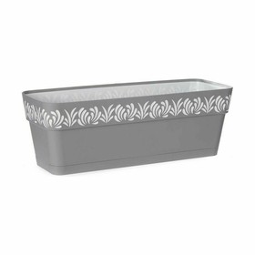 Balkona Puķu Kaste Stefanplast Gaia Pelēks Plastmasa 49,5 x 17 x 19 cm (12 gb.)