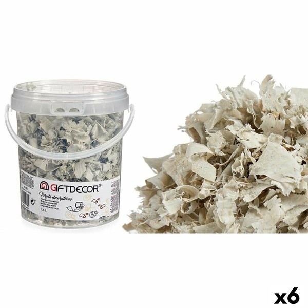 Decorative Shavings Gift Decor Light grey 1,4 L (6 Units)