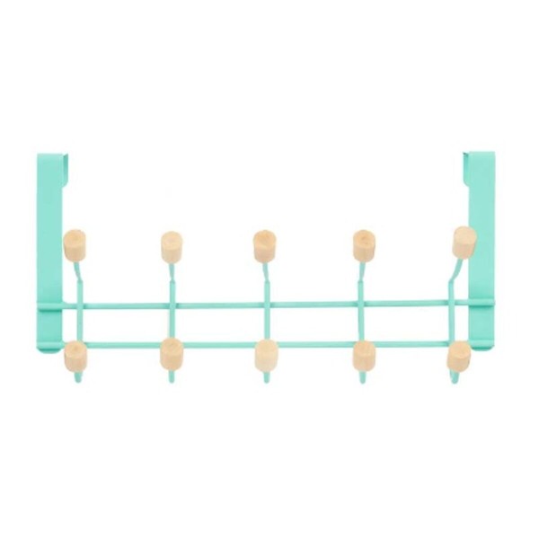 Door Coat Rack Berilo Green Wood Metal 35 x 17 x 15 cm (6 Units)