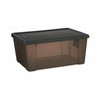 Storage Box with Lid Stefanplast Elegance Grey Transparent Plastic 15 L (6 Units)