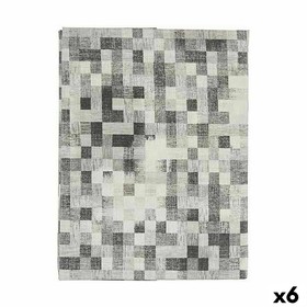Dėmėms atspari staltiesė Kinvara Pilka Plona drobė Apsauga nuo dėmių Rėmeliai 140 x 180 cm (6 vnt.)