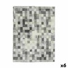 Dėmėms atspari staltiesė Kinvara Pilka Plona drobė Apsauga nuo dėmių Rėmeliai 140 x 180 cm (6 vnt.)