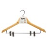 Set of Clothes Hangers Kipit Brown Silver Wood Metal 44,5 x 1,5 x 24,5 cm 44,5 x 24,5 x 2,5 cm 44,5 x 26,5 x 5 cm Clamps (24 Uni
