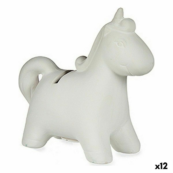 Krājkastīte apgleznošanai Pincello Keramika Vienradzis 6,4 x 13 x 14 cm 14 x 13 x 6 cm 14 x 13 x 6,5 cm 13 x 12,7 x 6 cm (12 gb.