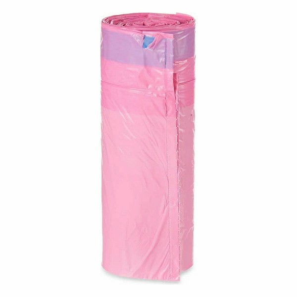 Rubbish Bags Pink Polyethylene 30 L Perfumed Self-closing 15 Units